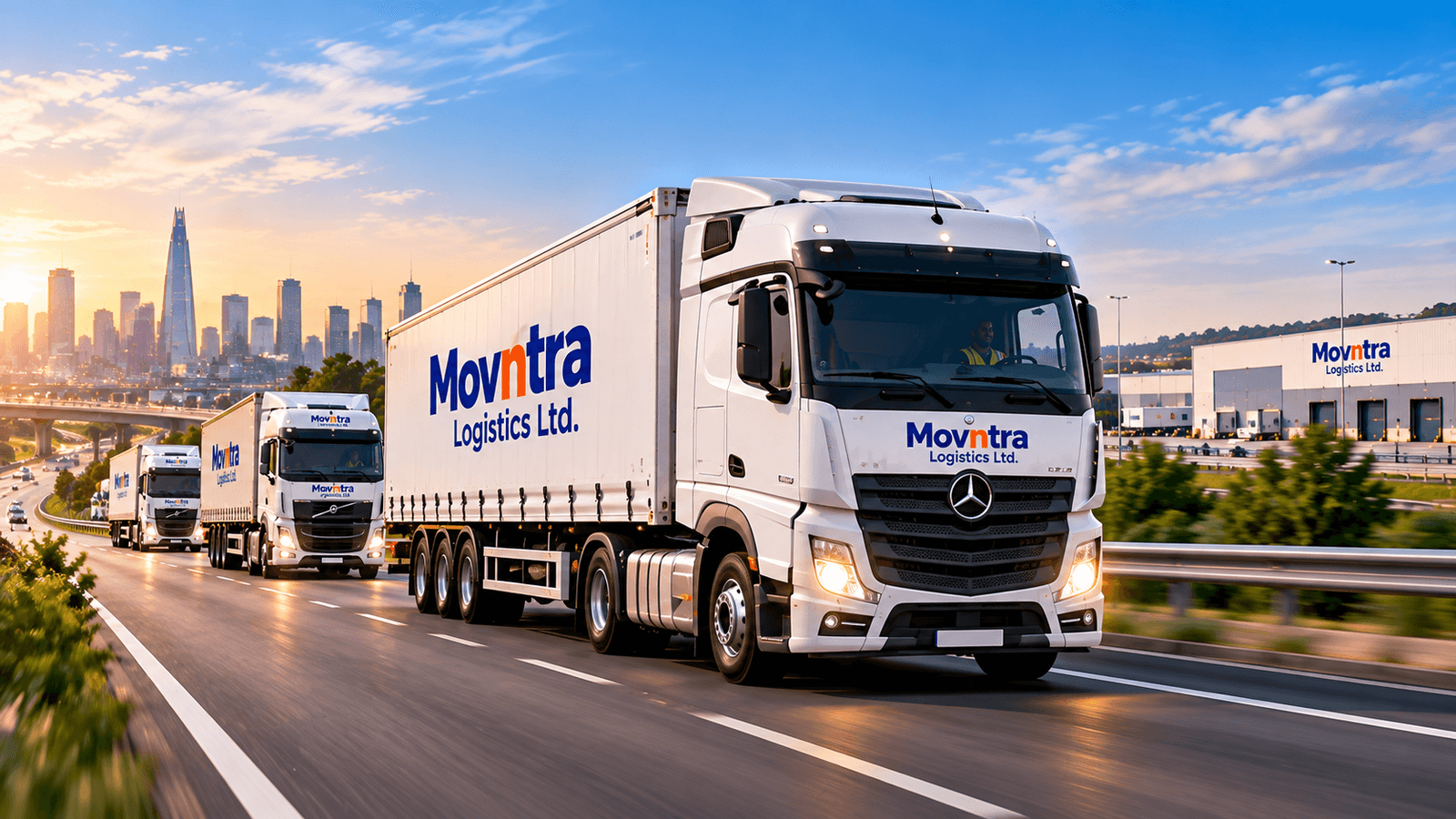 Trailer fleet at a distribution centre