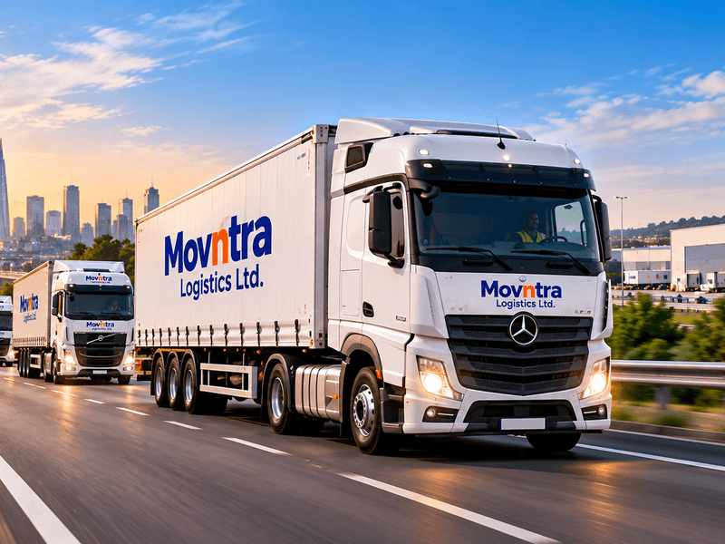 Trailer fleet at a distribution centre