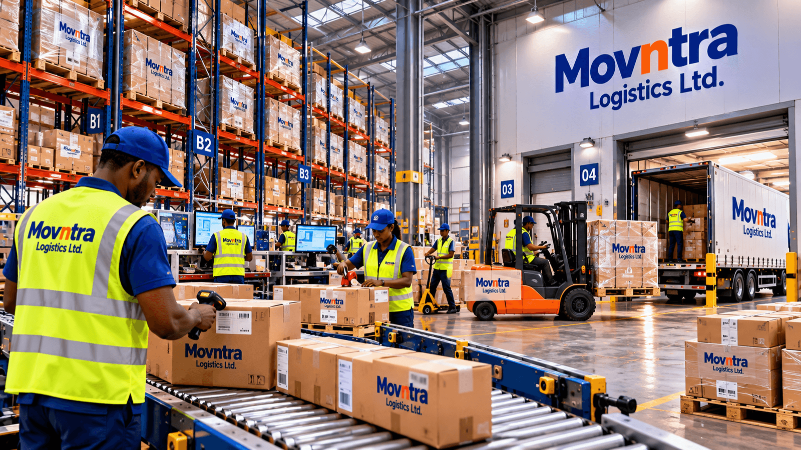 Racking inside a bonded warehouse